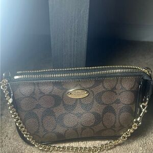 Coach Mini Purse with Gold Chain